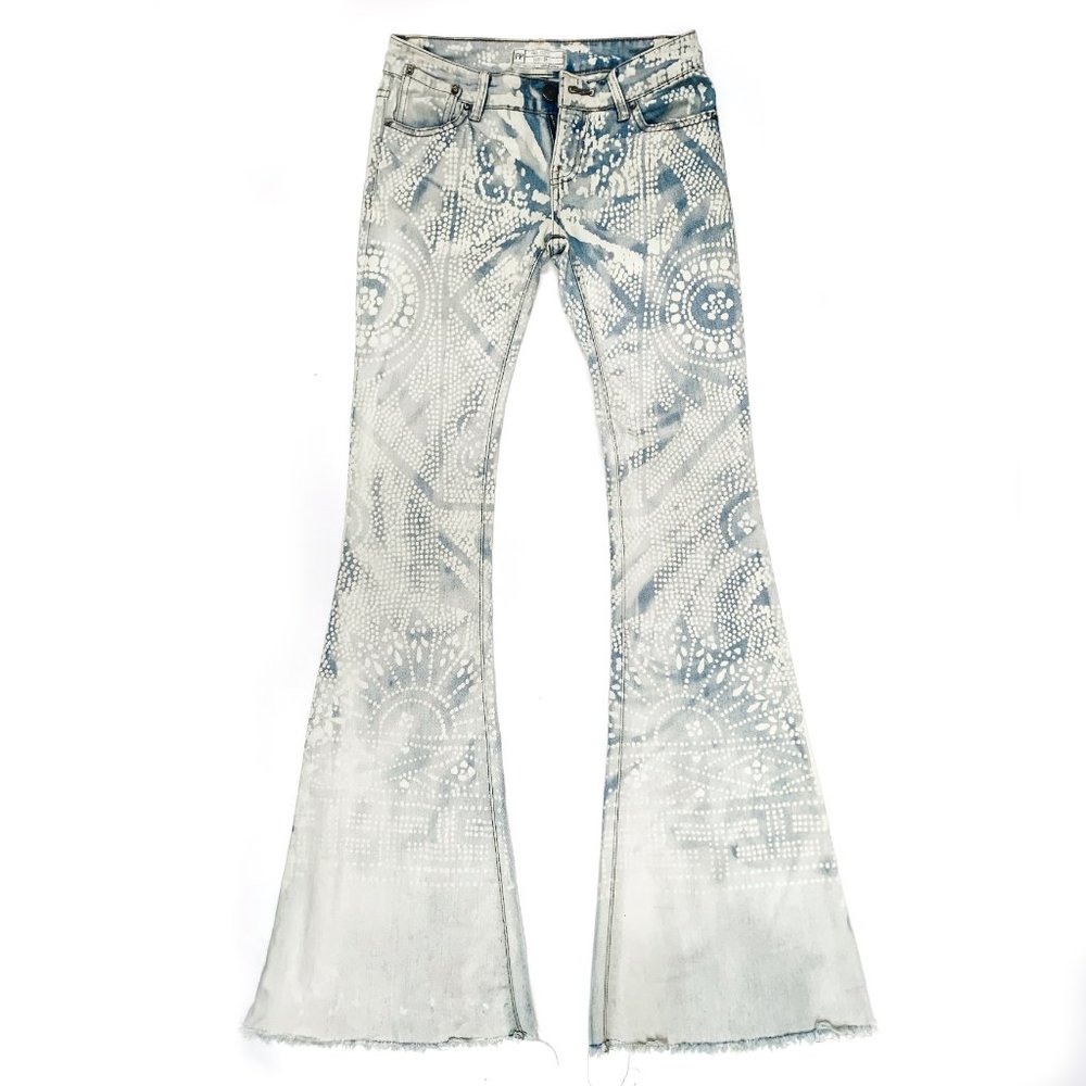 Free People Discharge Bali Flare Jeans